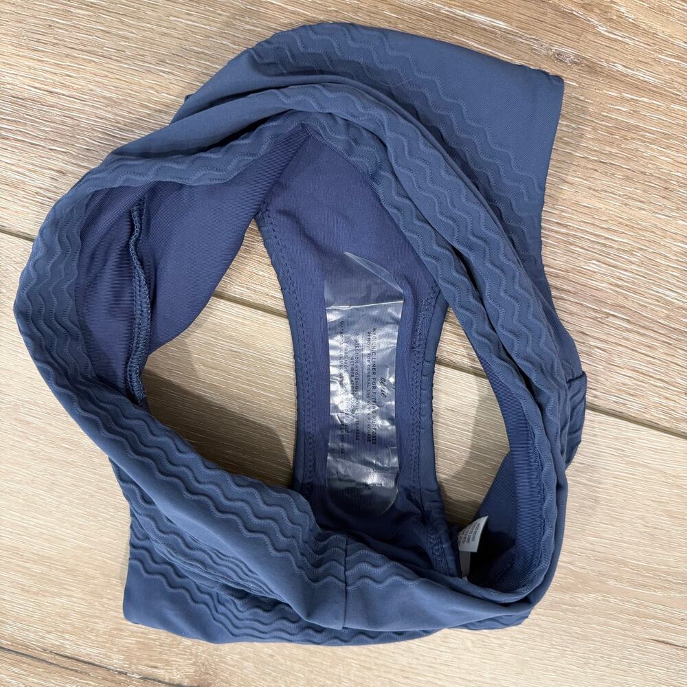 Aerie NWT High Cut Bikini Bottoms Navy Blue Pattern - XS - Picture 4 of 4